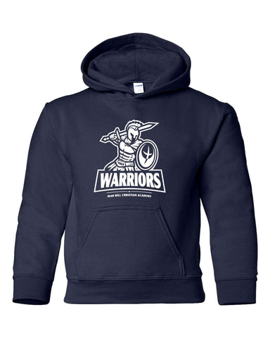 WHCA YOUTH - Warrior Logo SINGLE Color | Hooded Sweatshirt