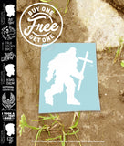 BIGFAITH™ Greater Works (CROSS) V1| Bigfoot Sasquatch Yeti | Funny Christian Vinyl Decal Car Sticker BOGO