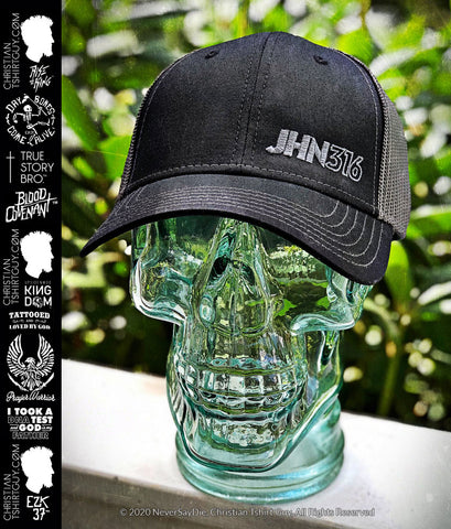 JHN316™ ( JOHN 3:16 ) V2 | CHRISTIAN Trucker Snapback Hat Cap