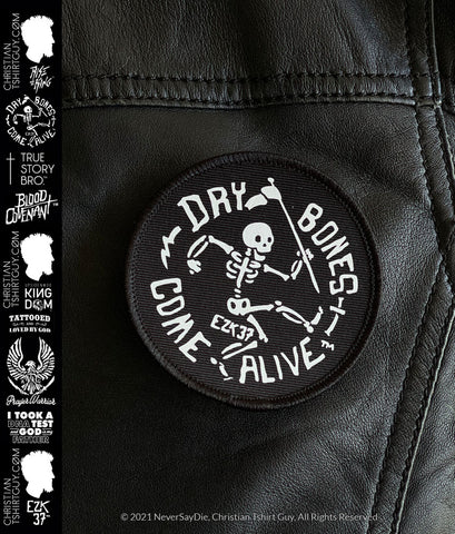 DRY BONES COME ALIVE - EZEKIEL 37 | EZK 37™ VICTORY BANNER "BIKER" PATCH