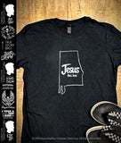 Jesus lives here⢠- United State of Alabama | Christian T-Shirt