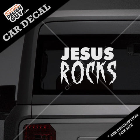 Jesus Rocks | Christian Decal Car Sticker
