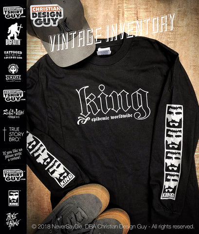 Rise with the King™ - Epidemic Worldwide | Christian Long Sleeve T-shirt
