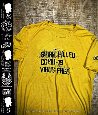 COVID-19 Coronavirus Spirit Filled - NeverSayDie™ | Psalm 91 Christian T-Shirt