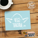 Vegetarian I Am ( Yoda ) | Decal Car Sticker