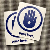 Pure Love - Jesus Hole in His Hand | Christian Decal Car Sticker BOGO