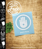 Pure Love - Jesus Hole in His Hand | Christian Decal Car Sticker BOGO