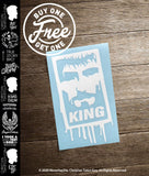 Rise with the KING Spray Paint V2 | Christian Decal Car Sticker BOGO
