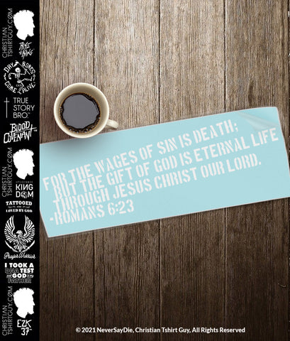 Romans 6:23 Bible Verse | Christian Decal Car Sticker