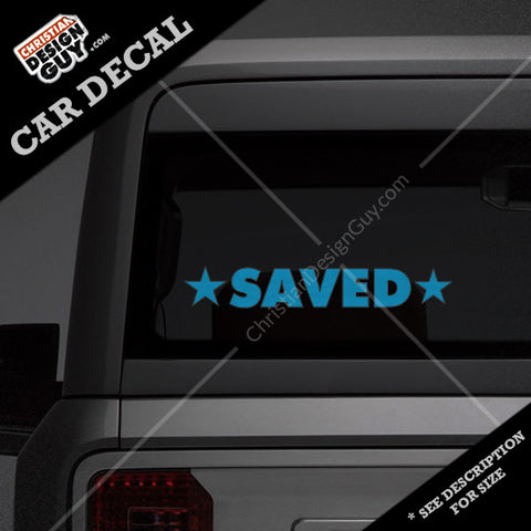 Saved | Christian Decal Car Sticker