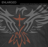 Isaiah 40:31 Tribal Eagle Verse | Men's Christian T-Shirt